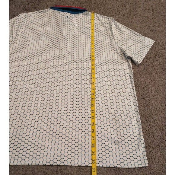 Redvanley Alpine Country Club Polo Wells Geometric Pattern Golf Polo Shirt Men's - Picture 7 of 7